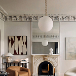 Подвесной светильник в форме шара из белого текстурного стекла Atmosphere варинант исполнения - 3 | Loft Concept в Липецке