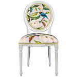 Стул светло-серый из натурального бука с изображением птицы в саду Blooming Birds варинант исполнения - 1 | Loft Concept в Липецке