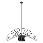 Подвесной светильник чёрного цвета с металлическим каркасом в форме веера Friture Vertigo Pendant варинант исполнения - 1 | Loft Concept в Липецке