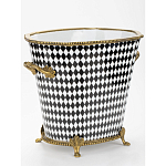 Фарфоровое кашпо Black and white square варинант исполнения - 2 | Loft Concept в Липецке