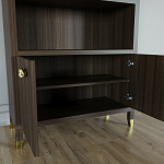 Книжный Стеллаж Elsa Dreams Walnut с задней стенкой варинант исполнения - 4 | Loft Concept в Липецке