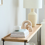 Консоль деревянной столешницей и полкой Wooden Table Top and Shelf варинант исполнения - 4 | Loft Concept в Липецке