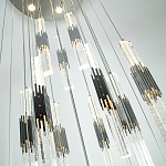 Люстра с прямоугольными плафонами из хрусталя Esme Rectangular Crystal Chrome Chandelier варинант исполнения - 3 | Loft Concept в Липецке