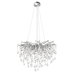 Люстра подвесная с прозрачными стеклянными подвесками в форме капель Диаметр 60 см Droplet Chandelier варинант исполнения - 10 | Loft Concept в Липецке