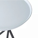 Столик приставной с круглой серой столешницей и черным основанием Round Stable Table варинант исполнения - 3 | Loft Concept в Липецке