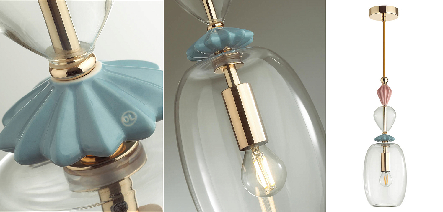 Подвесной светильник Iris Glas hanging lamp candy B Подвесной светильник Iris Glas hanging lamp candy B - Loft-Concept в Липецке