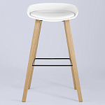 Барный стул на ножках из натурального дерева Boras White варинант исполнения - 3 | Loft Concept в Липецке