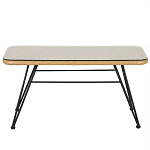 Журнальный столик с столешницей из ротанга и стекла Wicker Tabletop Under Glass варинант исполнения - 1 | Loft Concept в Липецке