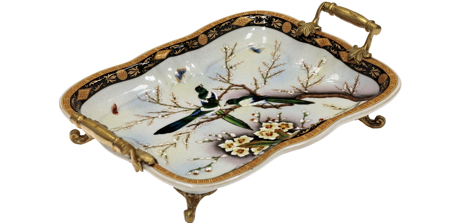Поднос Magpies on Cherry Blossoms Поднос Magpies on Cherry Blossoms - Loft-Concept в Липецке
