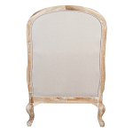 Кресло с пуфом с мягкой обивкой из льна Edward Armchair beige варинант исполнения - 3 | Loft Concept в Липецке