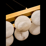 Люстра линейная прямоугольная с сферическими плафонами Phased Spheres варинант исполнения - 3 | Loft Concept в Липецке