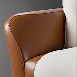 Элитарный современный диван Birmingham с кожаной спинкой варинант исполнения - 3 | Loft Concept в Липецке