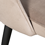 Стул велюровый серо-бежевый Schelde Gray Beige варинант исполнения - 3 | Loft Concept в Липецке