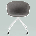 Офисное кресло из пластика с мягким сиденьем Eggshell Grey варинант исполнения - 3 | Loft Concept в Липецке