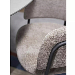 Стул полукруглый с каркасом из металла и мягким сиденьем и спинкой Soft Chenille варинант исполнения - 8 | Loft Concept в Липецке