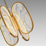 Люстра с гравировкой на акриловых плафонах Gravyura Bronze D 33 см варинант исполнения - 3 | Loft Concept в Липецке