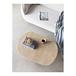 Столик кофейный кремового цвета с овальной столешницей и круглым основанием Cream Dalmen Table варинант исполнения - 5 | Loft Concept в Липецке