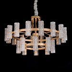 Люстра двухъярусная круглая с текстурными цилиндрическими плафонами Glimpse варинант исполнения - 7 | Loft Concept в Липецке