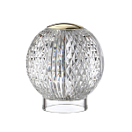 Настольная лампа с прозрачным шарообразным плафоном на цилиндрической подставке Crystal Globule варинант исполнения - 1 | Loft Concept в Липецке