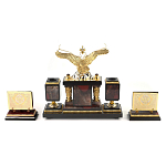 Настольный письменный набор из яшмы и долерита с декором Двуглавый орел Manager Organizer варинант исполнения - 3 | Loft Concept в Липецке