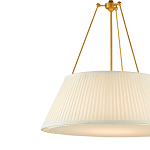 Подвесной светильник светодиодный с фактурным тканевым конусообразным абажуром White Fabric Lampshade варинант исполнения - 2 | Loft Concept в Липецке