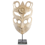 Маска ручной работы деревянная с резьбой Mask of Happiness варинант исполнения - 1 | Loft Concept в Липецке