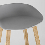 Барный стул на ножках из натурального дерева Boras Grey варинант исполнения - 7 | Loft Concept в Липецке