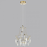 Люстра подвесная из металла с хрустальными подвесками прозрачного цвета Quasar 41 варинант исполнения - 6 | Loft Concept в Липецке