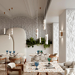 Подвесной светильник с цилиндрическим белым бетонным плафоном Terrazzo Light варинант исполнения - 3 | Loft Concept в Липецке