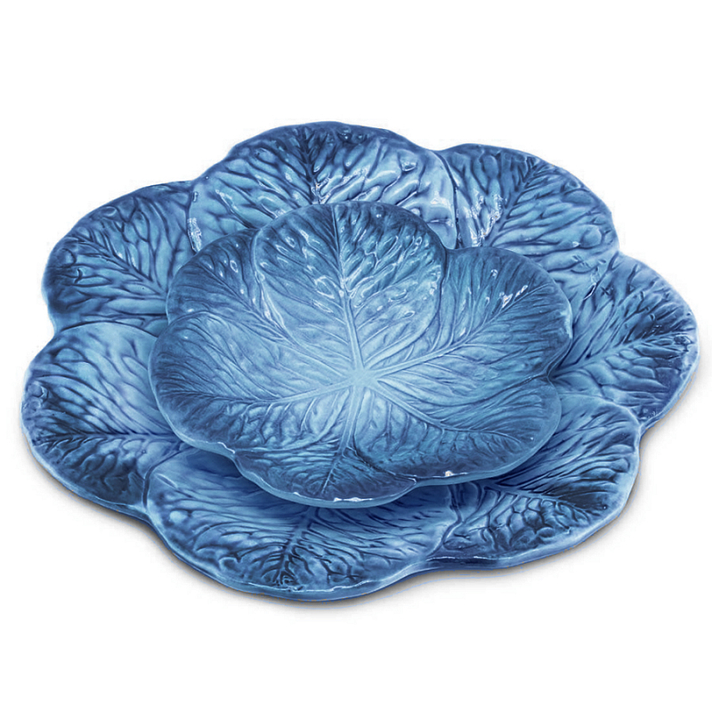 Тарелка Abhika PLATE LEAF CABBAGE Blue Сапфирово-синий Тарелка Abhika PLATE LEAF CABBAGE Blue Сапфирово-синий в Липецке | Loft Concept