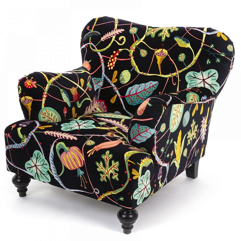 Кресло Seletti Armchair Botanical diva black Черный Мульти Кресло Seletti Armchair Botanical diva black Черный Мульти в Липецке | Loft Concept