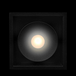 Встраиваемый спот светодиодный черного цвета квадратной формы из металла Pure Square варинант исполнения - 2 | Loft Concept в Липецке