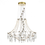 Люстра подвесная из металла с хрустальными прозрачными подвесками Quasar 81 варинант исполнения - 2 | Loft Concept в Липецке