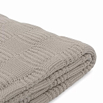 Плед из хлопка рельефной вязки бежево-серого цвета Waffle Comfort варинант исполнения - 2 | Loft Concept в Липецке