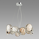 Люстра с плафонами из дымчатого стекла Glass Peonies варинант исполнения - 3 | Loft Concept в Липецке