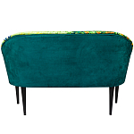 Диван двухместный из натурального бука зеленый с цветочным принтом Impressionism in Art варинант исполнения - 2 | Loft Concept в Липецке