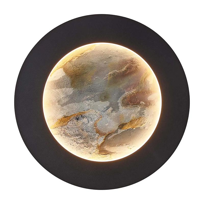 Бра в форме диска черного цвета Borders of Black Черный в Липецке | Loft Concept 