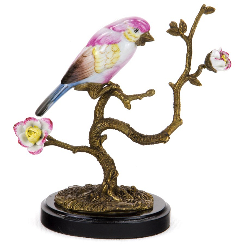 Статуэтка Pink Bird Белый Бронза Розовый (Rose) Статуэтка Pink Bird Белый Бронза Розовый (Rose) в Липецке | Loft Concept