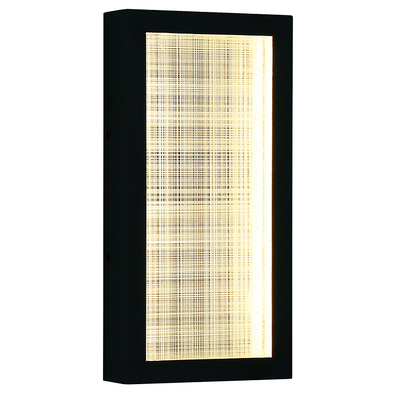Светодиодное прямоугольное бра из металла черного цвета Lattice Lux Черный Светодиодное прямоугольное бра из металла черного цвета Lattice Lux Черный в Липецке | Loft Concept