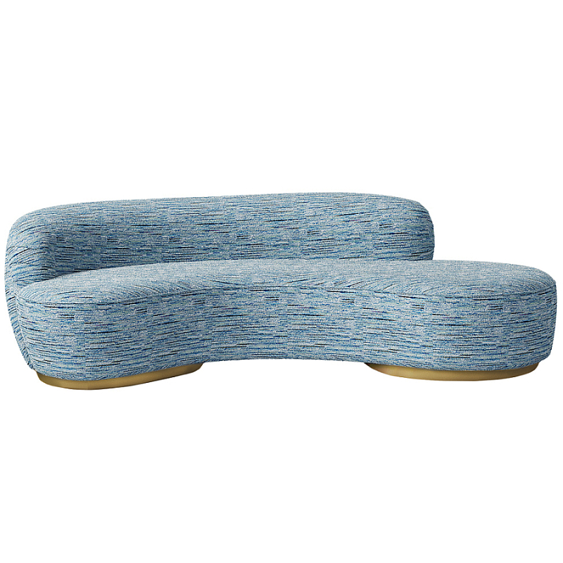 Диван Gold River Голубой Белый Латунь в Липецке | Loft Concept 