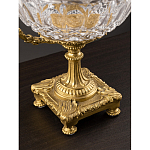 Чаша из рельефного стекла прозрачного цвета на бронзовой подставке Eden Garden варинант исполнения - 6 | Loft Concept в Липецке