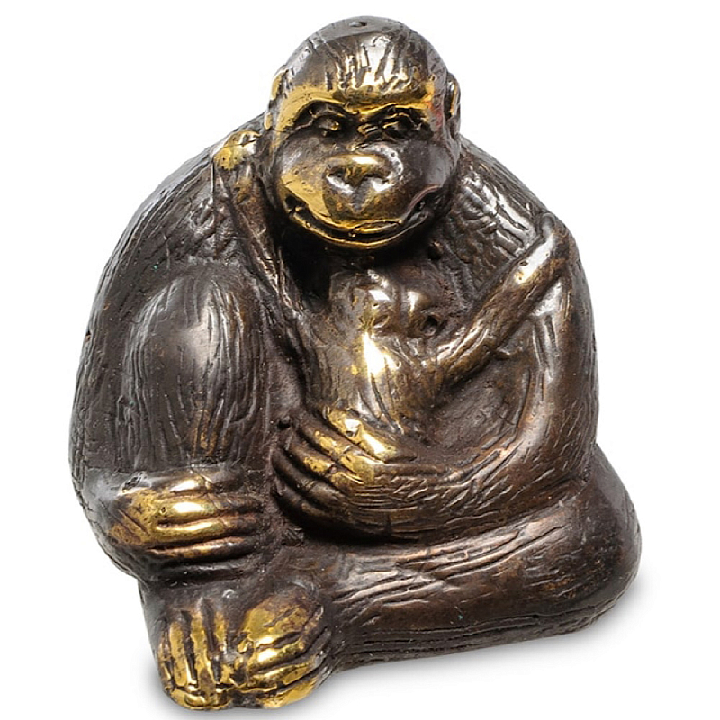 Статуэтка из бронзы в виде обезьяны Animals Bronze Бронзовый Винтажный голубой в Липецке | Loft Concept 