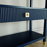 Стеллаж Elsa Dreams Blue со стеклянными полками и ящиком варинант исполнения - 2 | Loft Concept в Липецке