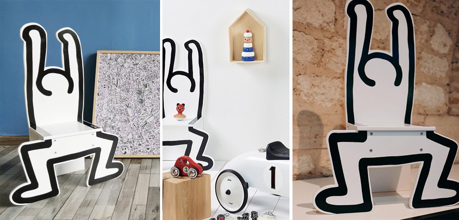 Детский стул Chaise Keith Haring Dancer Vilac Белый Детский стул Chaise Keith Haring Dancer Vilac Белый - Loft-Concept в Липецке