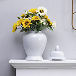 Ваза белая с крышкой однотонная Chinoiserie Ceramics варинант исполнения - 6 | Loft Concept в Липецке