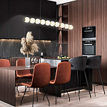 Подвесной линейный светодиодный светильник Crystal Globule Linear Hanging Lamp варинант исполнения - 3 | Loft Concept в Липецке