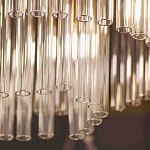 Люстра подвесная овальная со стеклянными трубками Nembus варинант исполнения - 3 | Loft Concept в Липецке