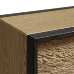 Тумба 2 ящика с подсветкой на рельефном фасаде Warm Industrial варинант исполнения - 5 | Loft Concept в Липецке