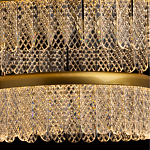 Люстра двухъярусная с золотого цвета и прозрачными подвесками Pettico варинант исполнения - 7 | Loft Concept в Липецке