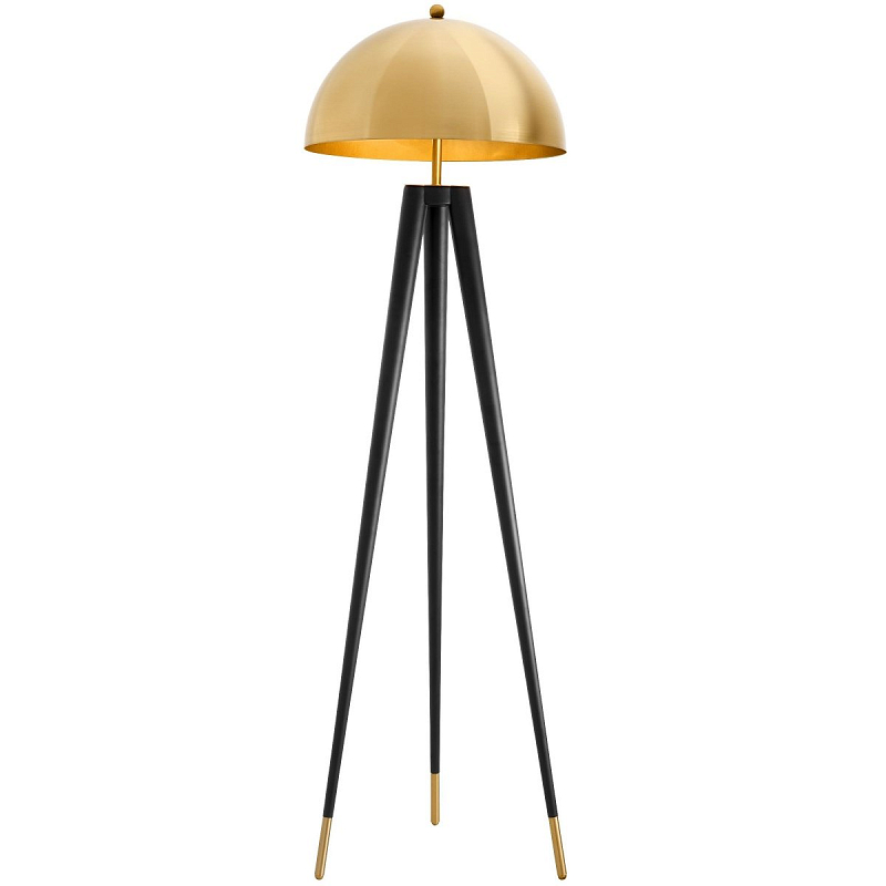 Торшер Eichholtz Floor Lamp Coyote Глянцевое золото Черный Торшер Eichholtz Floor Lamp Coyote Глянцевое золото Черный в Липецке | Loft Concept